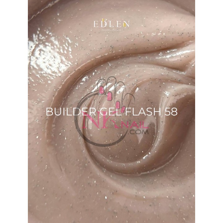 Гель Builder Gel Flash Edlen №58 30 мл світловідбиваючий